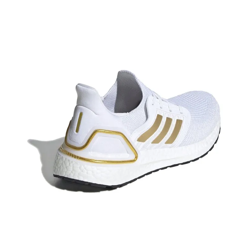 Adidas Ultra Boost 20 Cloud White Gold Metallic Women's-3