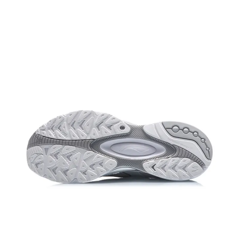 LiNing Anti Slip Wear Resistant Low Top Running Shoes Men's Snow Gray-4