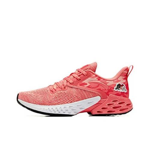 ANTA Running Shoes Women's Low-Top Rouge Pink/Light Beige/Black