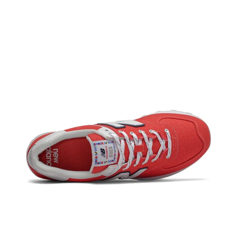 New Balance NB 574 Low Top Running Shoes Unisex Red White D Width-2