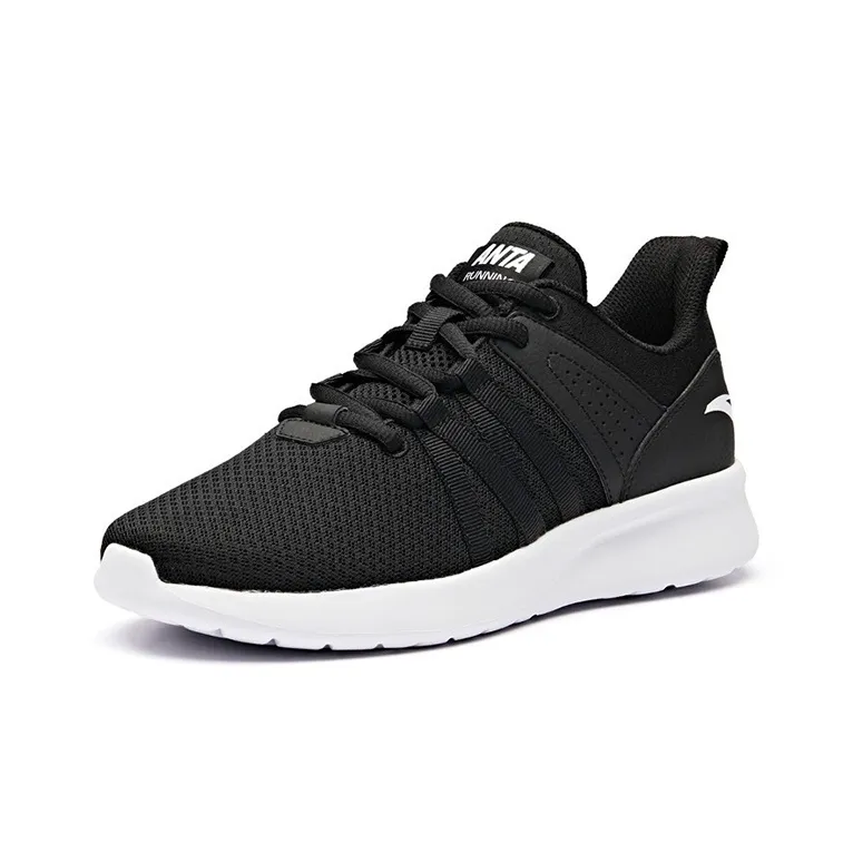 Anta Running Collection Cushioning, Slip Resistant, And Abrasion Resistant Low Top Running Shoes Women's Black White-1