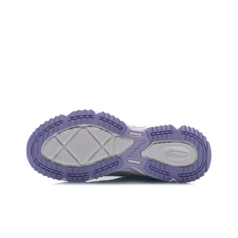 LiNing Anti Slip Wear Resistant Low Top Casual Running Shoes Women's Bad Little Purple-4
