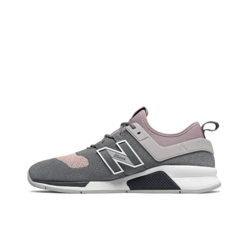 New Balance NB 247 Running Shoes Men Low-Top Gray Pink