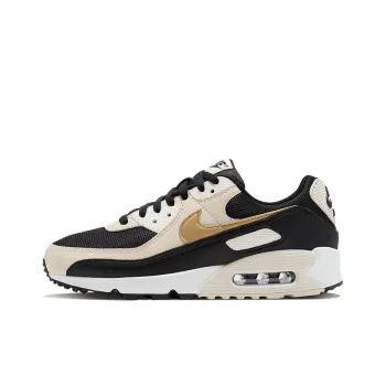 Nike Air Max 90 Black Metallic Gold Summit White Women's