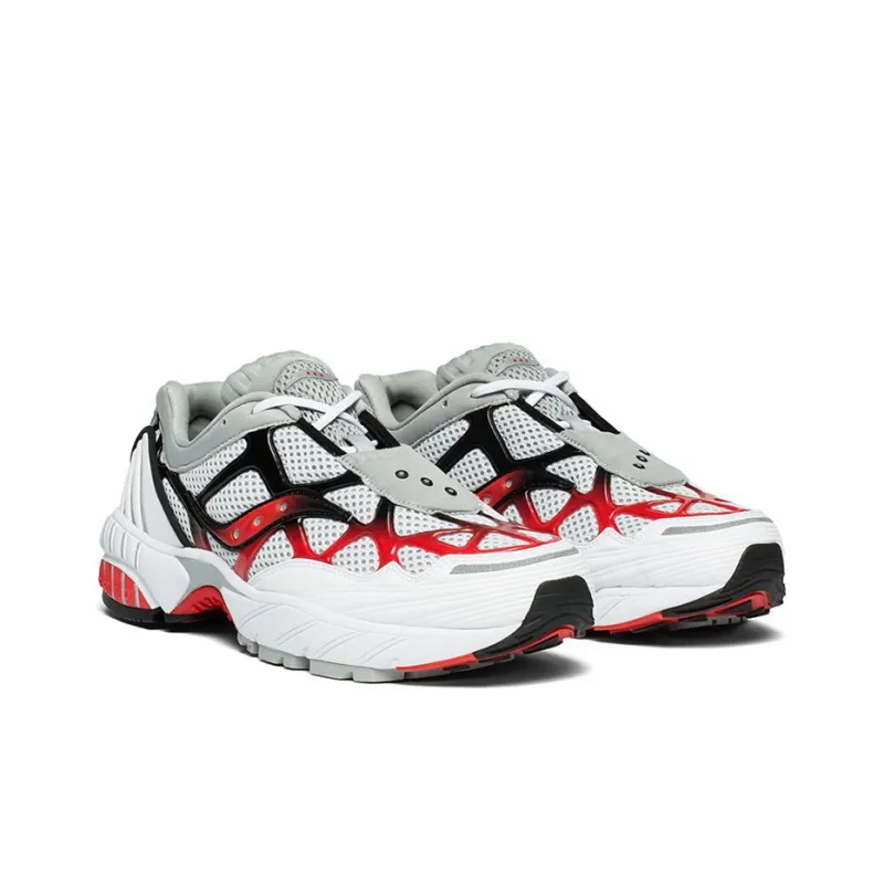 saucony Grid Web White Grey Red-2