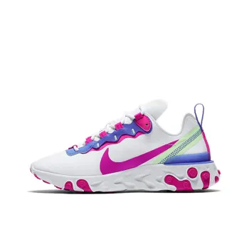 Nike React Element 55 White Fire Pink Women's