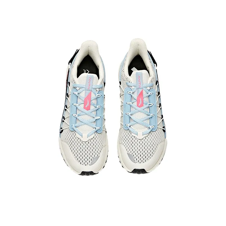 ANTA Running Shoes Women's Low Top Ivory White/Hyper Blue/Black-2