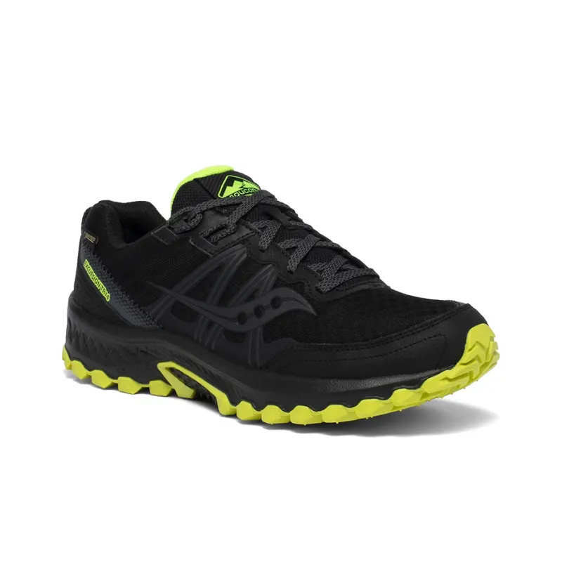 Saucony Excursion Hiking TR14 GTX Low-Top Running Shoes Men's Black Yellow-2