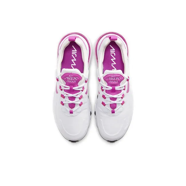 Nike Air Max 270 React White Fire Pink Women's-4