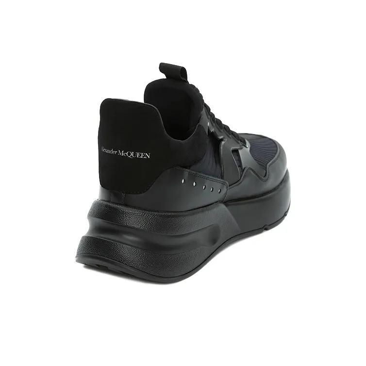 Alexander McQueen Oversized Runner Black Silver-2