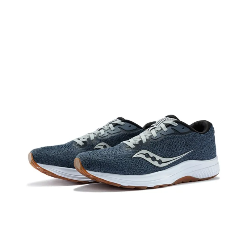 Saucony Clarion 2 Cushioned Slip-Resistant Lightweight Low-Top Running Shoes Men's Dark Blue Silver-2
