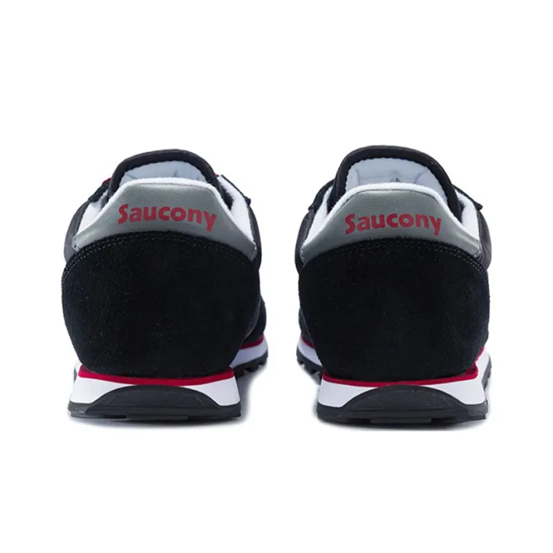 Saucony Jazz Low Pro Low-Top Running Shoes Men's Black Gray Red-3