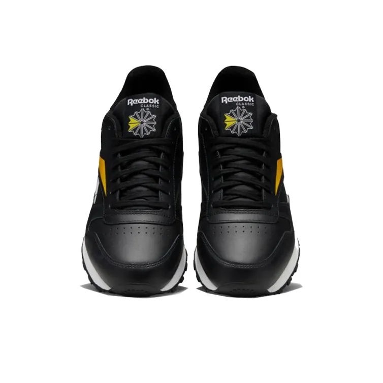 Reebok Classic Leather Mu 'Black Toxic Yellow'-4