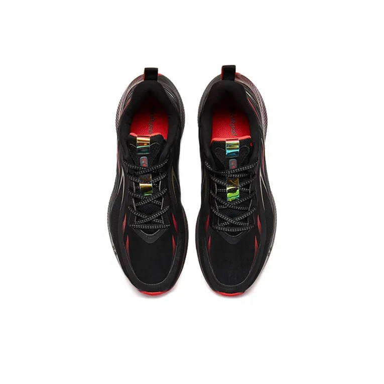 XTEP Wind And Fire 23 Anti Slip Wear Resistant Low Top Running Shoes Black Red-2