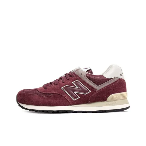 New Balance NB 574 Running Shoes Unisex Low-Top Burgundy