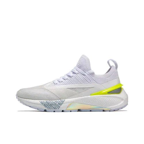 LiNing Jueying 䨻 Slip-Resistant Cushioning Low-Top Running Shoes Women's White Yellow