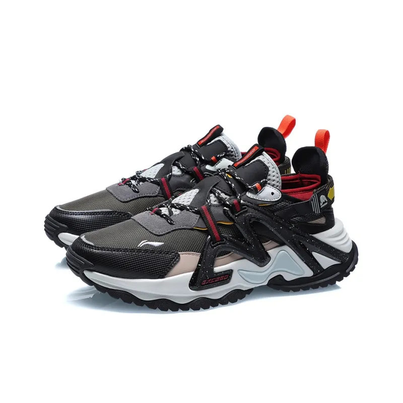 LiNing Transcend Ultra Cushioned Slip Resistant Low Top Running Shoes Men's Black Green-2