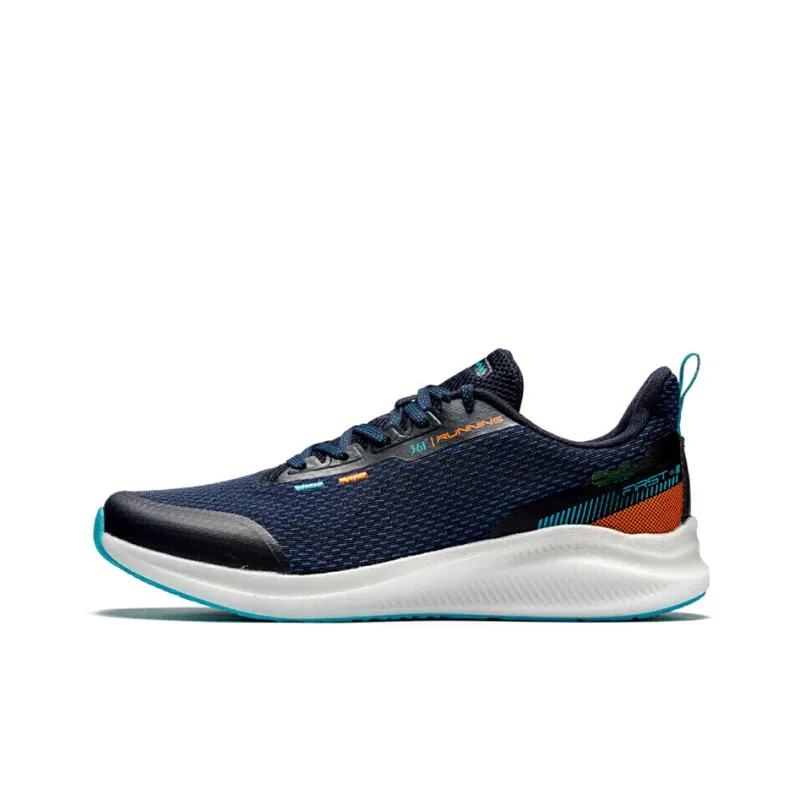 361° QU!KFOAM Cushioning, Slip Resistant, And Abrasion Resistant Low Top Running Shoes Men's Black Blue-0