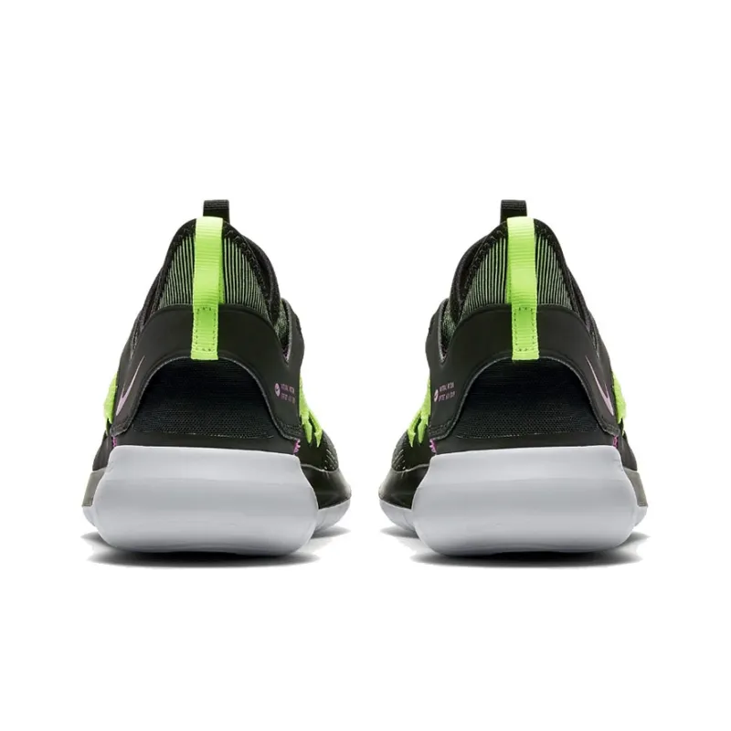 Nike Flex Contact 3 Wear Resistant Low Top Running Shoes Men's Black Green-3