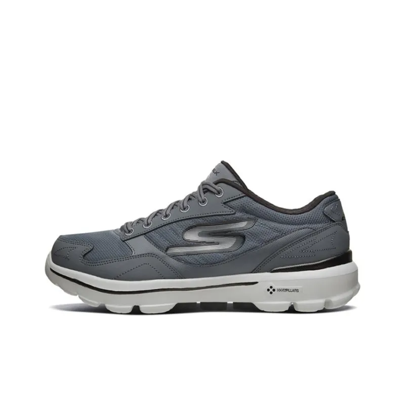 Skechers Go Walk 3 Slip-Resistant Breathable Low-Top Casual Running Shoes Men's Charcoal-0