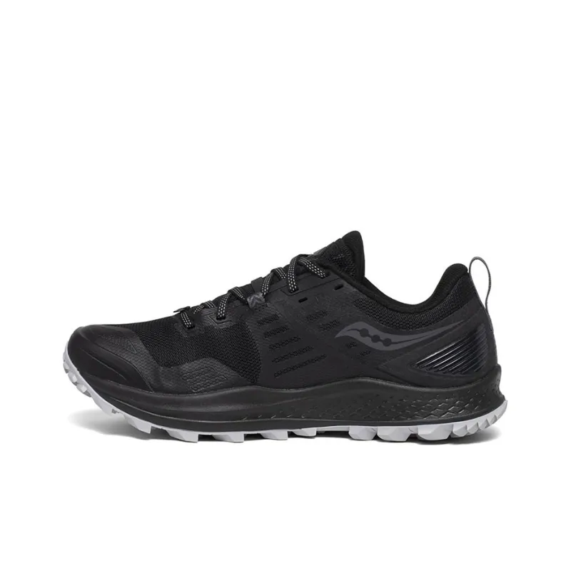 Saucony Peregrine Falcon 10 Low-Top Running Shoes Men's Black Wide Women's-0