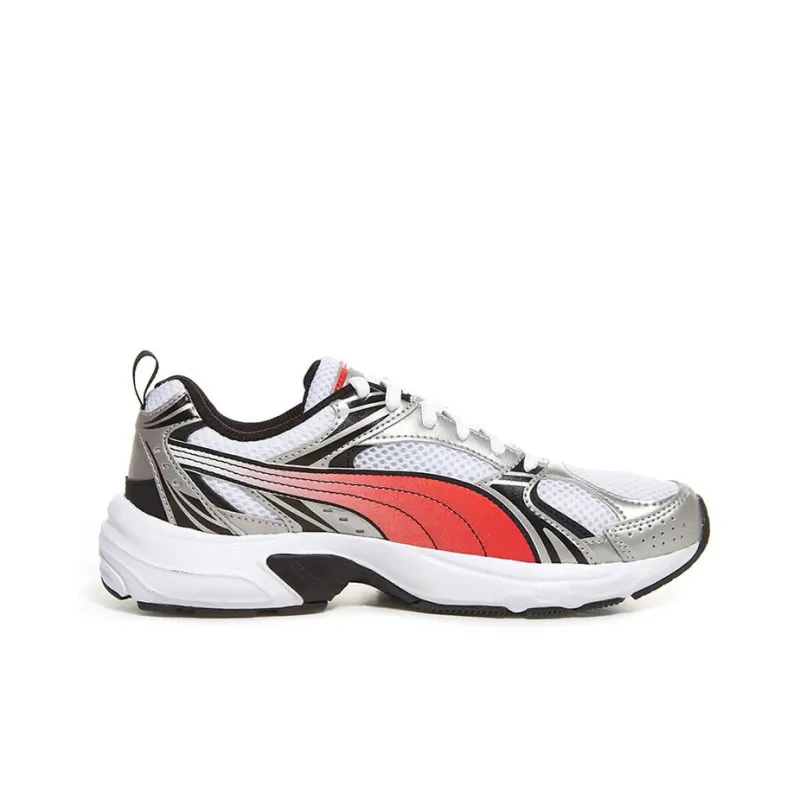 PUMA Milenio Retro Low Top Casual White Red Gray-1