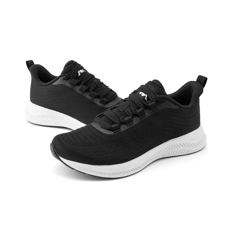 Kappa Anti Slip Wear Resistant Low Top Running Shoes Unisex Black-3