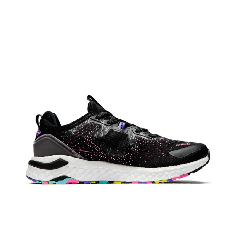 XTEP Dynamic Foam X2 Cushioned Wear Resistant Breathable Low Top Running Shoes Women's Black Red-1