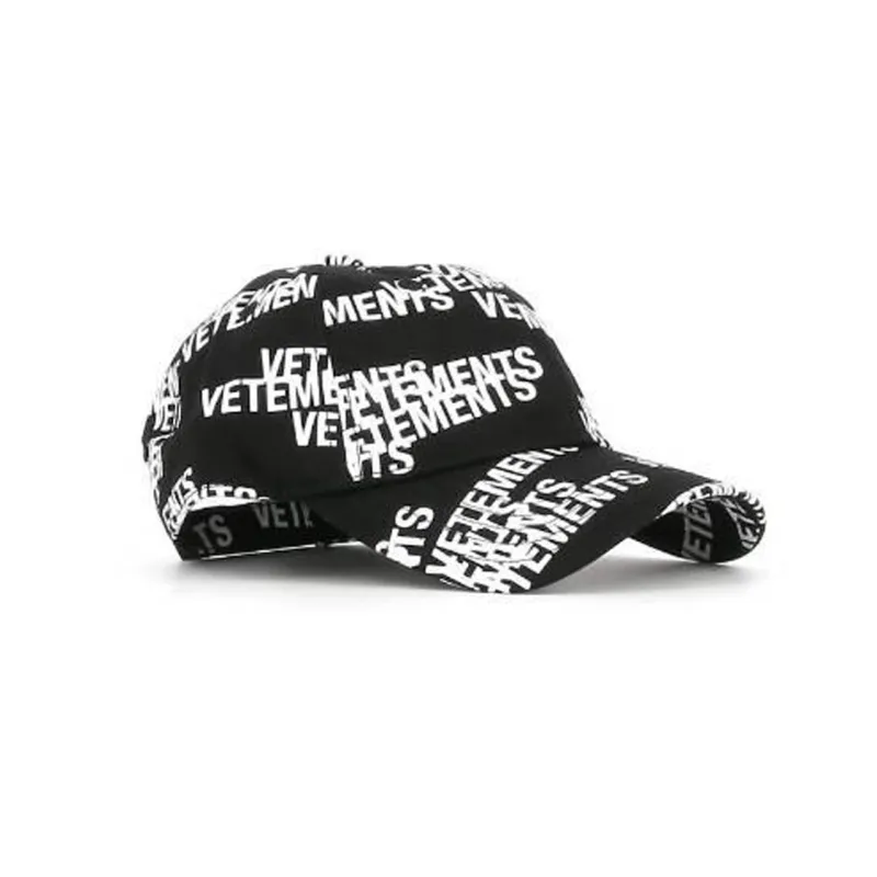Vetements Baseball Caps Unisex Black/White-1