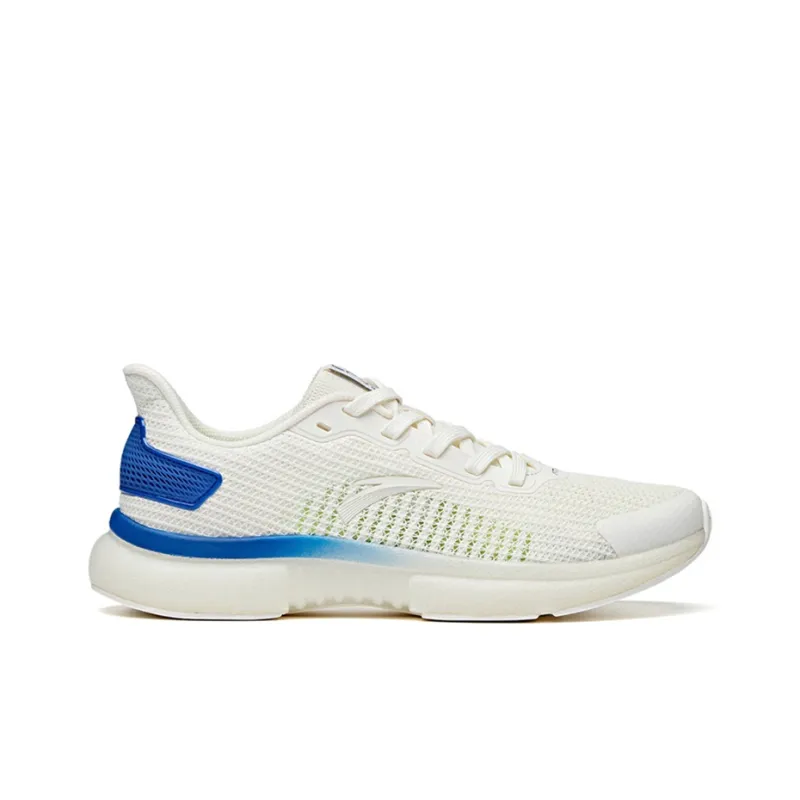 Anta Cushioning Anti-Slip And Wear-Resistant Lightweight Rebound Low-Top Running Shoes Men's White Blue-1