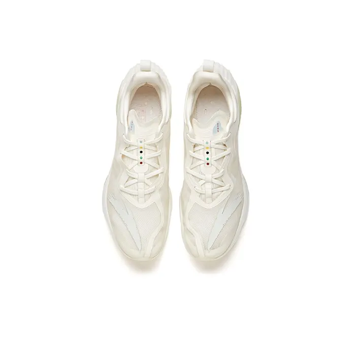 Anta Cushioning Anti-Slip And Wear-Resistant Coverage Low-Top Running Shoes Men's Ivory White-2