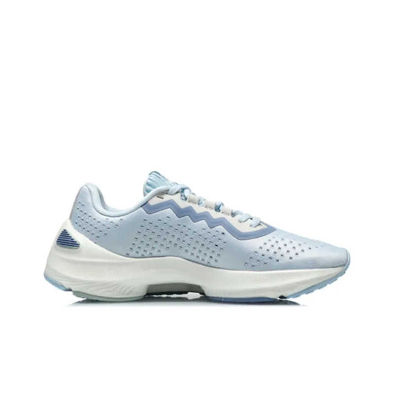 LiNing Arashi One piece Weaving Anti Slip Wear Resistant Low Top Running Shoes Women's Sky Blue-1