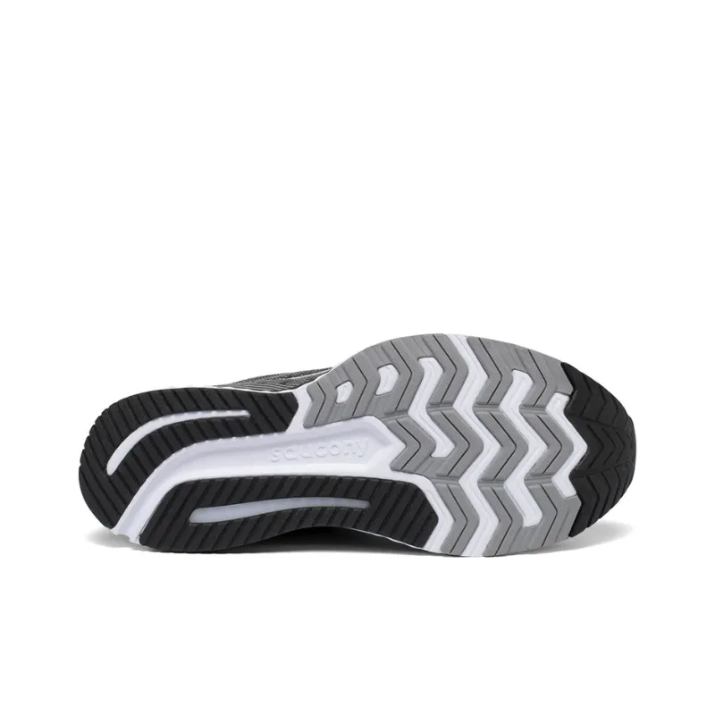 Saucony Guide 13 Slip Resistant Lightweight Support Low Top Running Shoes Men's Black White-4
