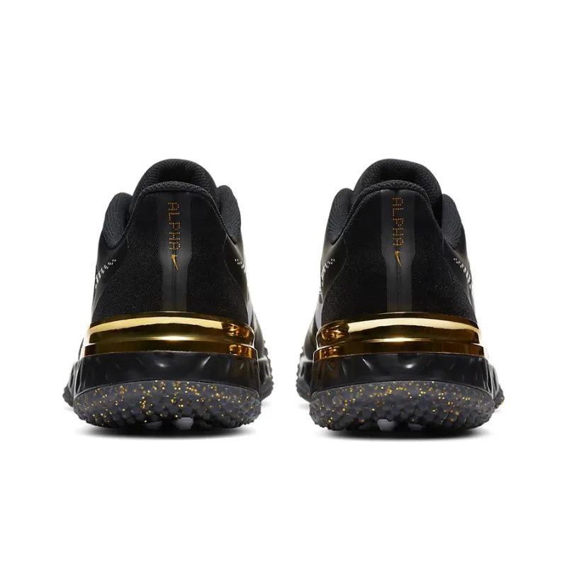Nike Alpha Huarache Elite 3 Turf Premium Black Metallic Vivid Gold-4