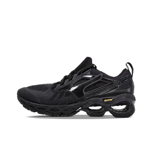 Beams X Mizuno Creation Waveknit Running Shoes Men Low-Top Black