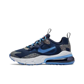 Nike Air Max 270 Cushioning Lightweight Rebound Low-Top Running Shoes GS Gray Blue