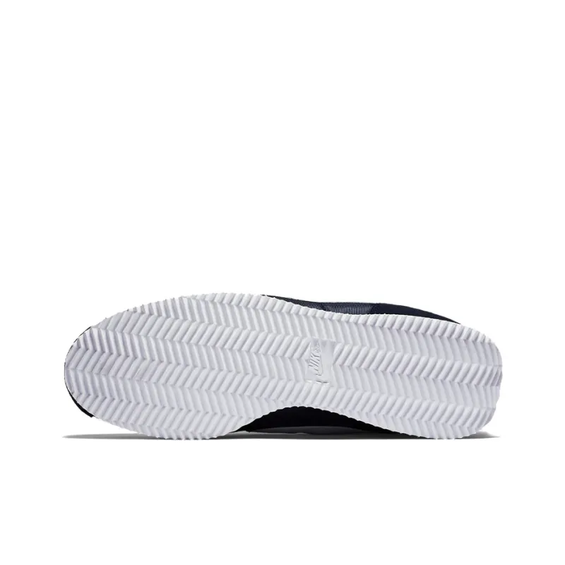 Nike Cortez Basic Nylon Obsidian White Metallic Silver-5