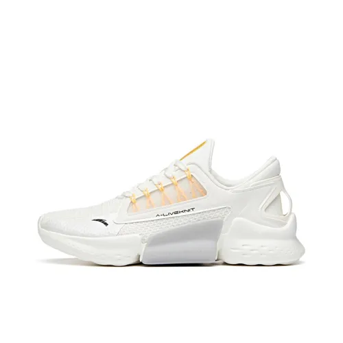 Anta Cushioning Abrasion Resistant Lightweight Low Top Running Shoes Men's White