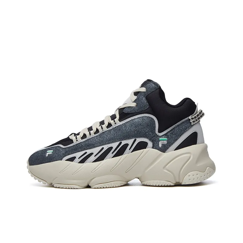 FILA FUSION ADE Mid Cushioned Anti Slip And Wear Resistant Balance Warm Low Top Running Shoes Men's Antarctic Gray-0