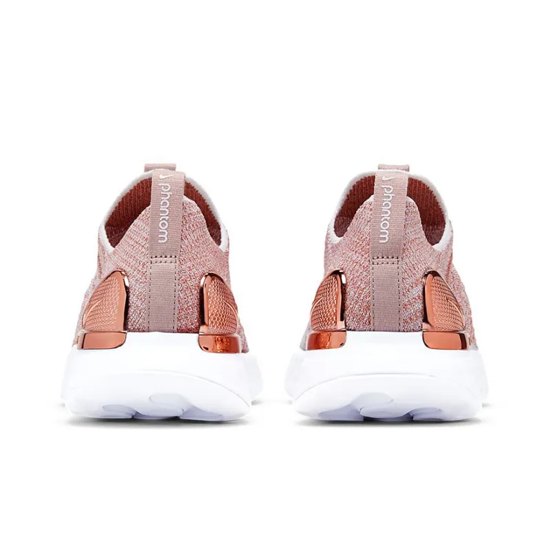 Nike React Phantom Run Flyknit 2 Premium Fossil Stone Metallic Women's-4
