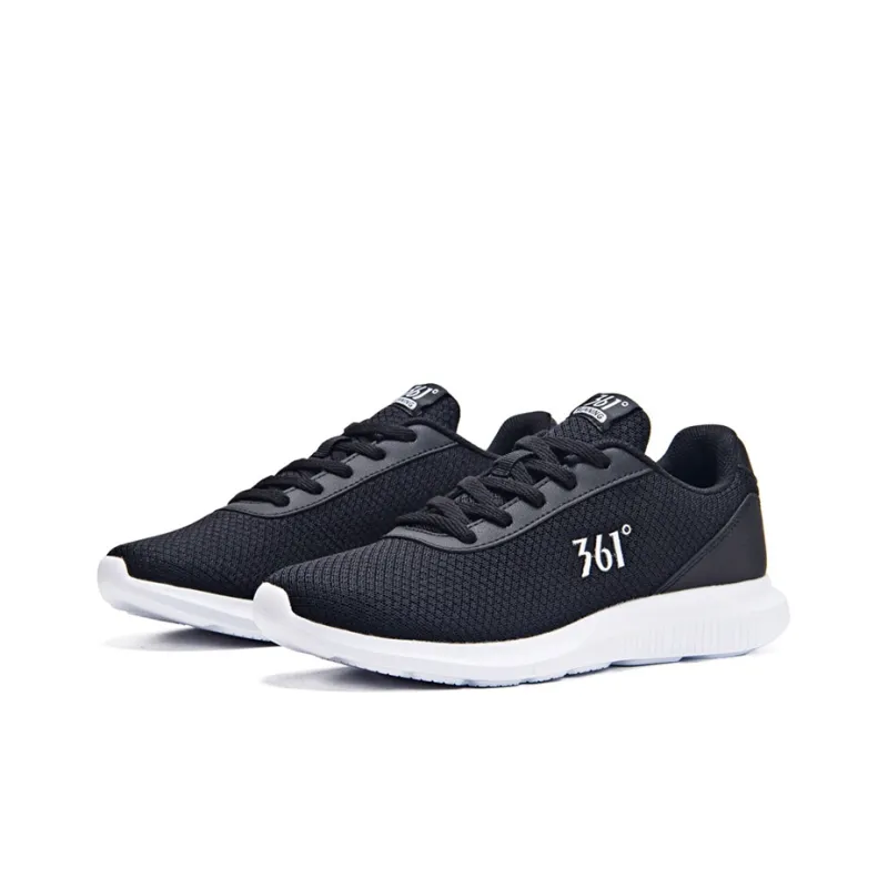 361° Low Top Running Shoes Women's Black White-1