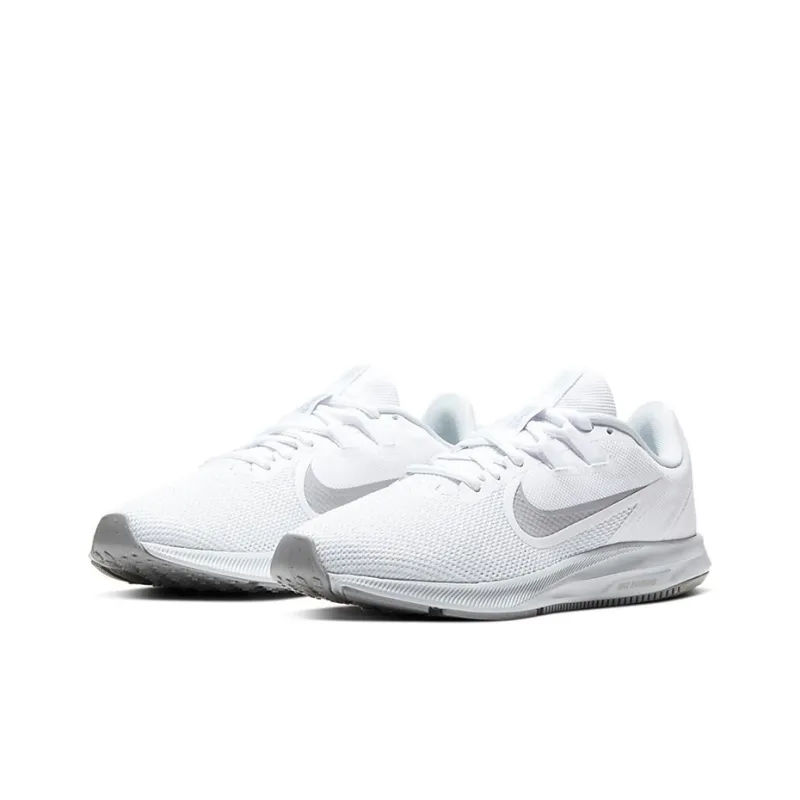 Nike Downshifter 9 Low Tops Knitted White Women's-2