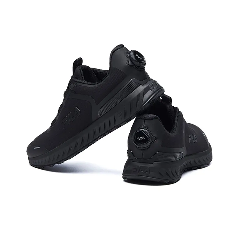 FILA Fence Cushioning Anti-Slip Wear-Resistant Breathability Low-Top Casual Running Shoes Men's Black-2