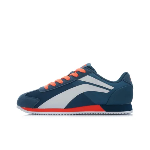 LiNing Cushioned Anti-Slip And Wear-Resistant Lightweight Low-Top Running Shoes Men's Blue White