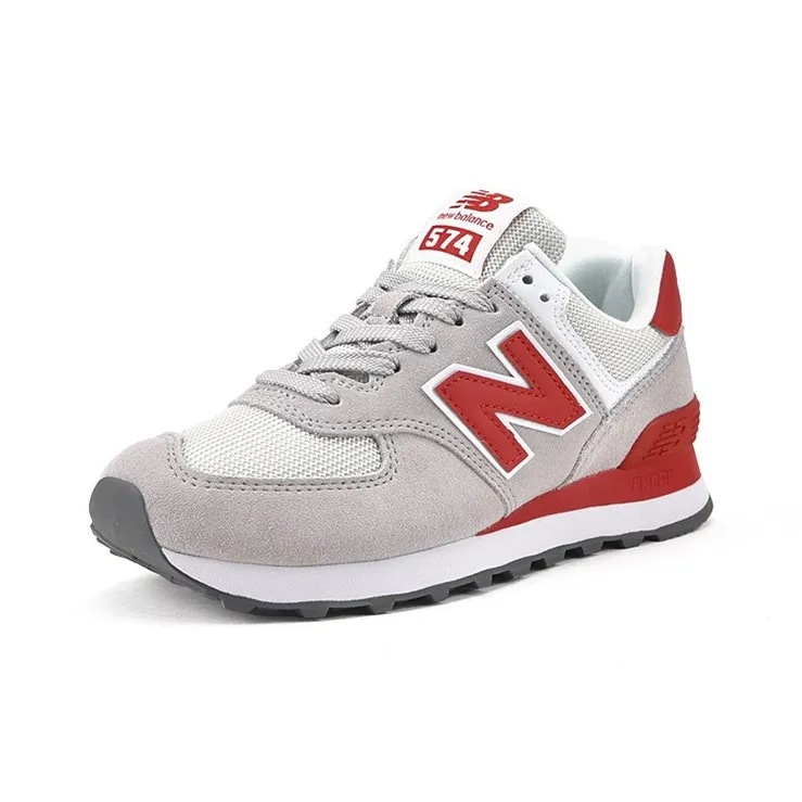 New Balance 574 Series Of Grey Red Women's-1