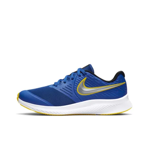 Nike Star Runner 2 Running Shoes Women's Low-Top Blue Silver Gold