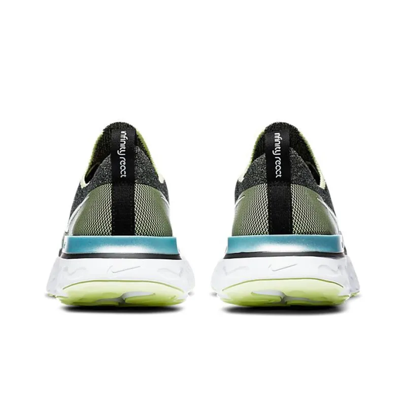 Nike React Infinity Run Flyknit Black Grey Green Women's-4
