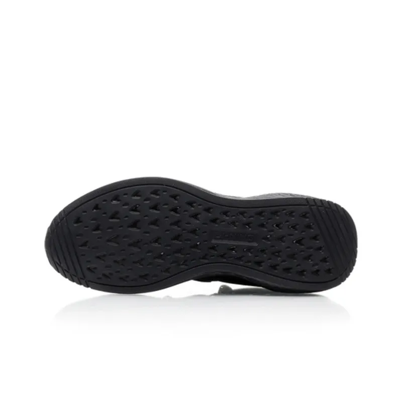LiNing Cushioned Slip Resistant Breathable Support Low Top Running Shoes Men's Black Gray-4