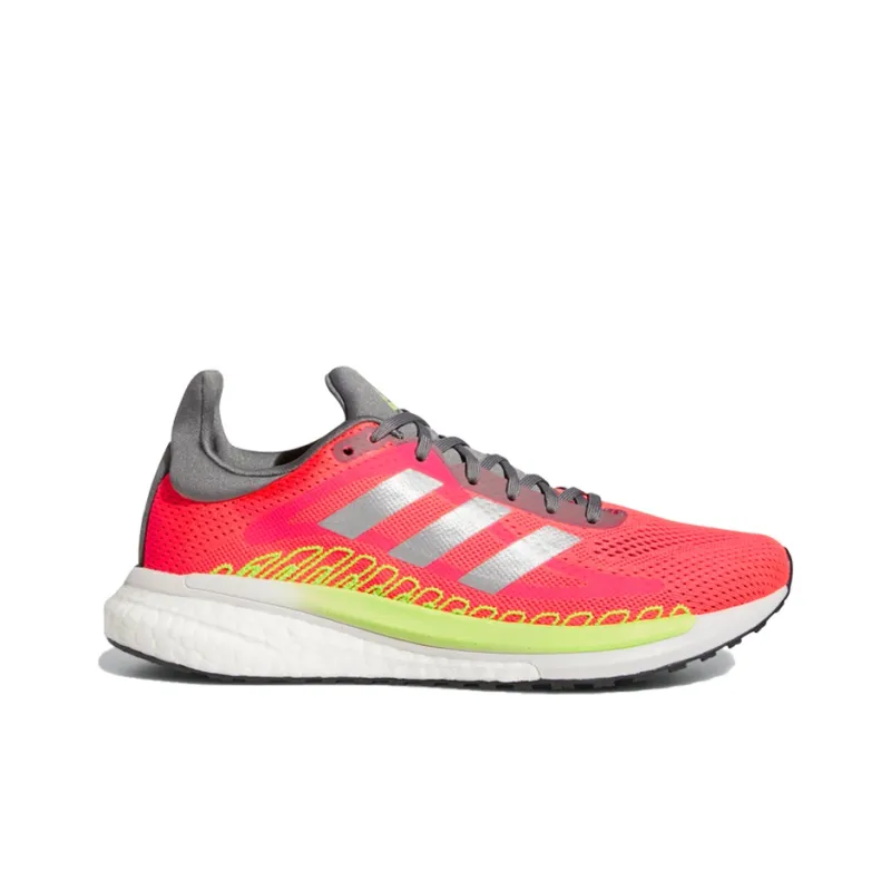 Adidas Solar Glide 3 St Slip-Resistant Low-Top Running Shoes Women's Pink White Green-1