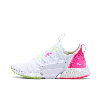 PUMA Hybrid Rocket Runner Cushioned Wear-Resistant Lightweight Low-Top Running Shoes Women's Pink Green White